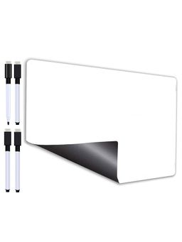 Awestuffs - Plain Magnetic Dry Erase Whiteboard Sheet For Refrigerator [18 X 12 Inch]