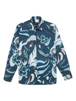CAVIO - Boys Cotton Regular Fit Printed Full Sleeves Casual Shirt-Teal