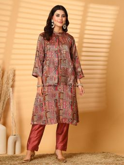 Clora Creation - Banarsi Brocade Kurta with jacket and Pant