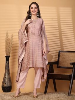 Clora Creation - Pure Georgette Silk Kaftan with Bustier Top and Pant