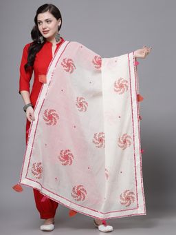 Clora Creation - Red Yoke Design Kurta with Afghani Salwar and Dupatta
