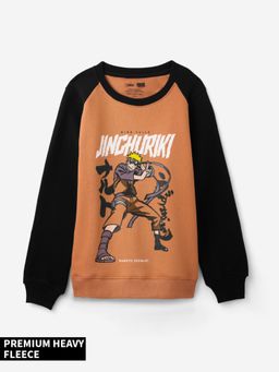 The Souled Store - Boys Orange Printed Sweatshirt