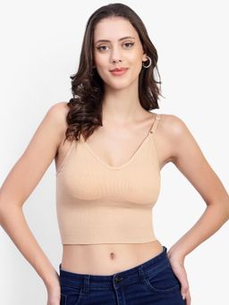 BRACHY - Solid Fitted Back Style Crop Top
