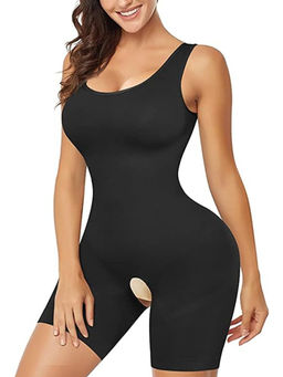 BRACHY - Omen Black Solid Full Body Shapewear