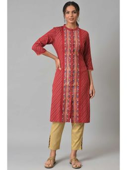W - Red Geometric Kurta
