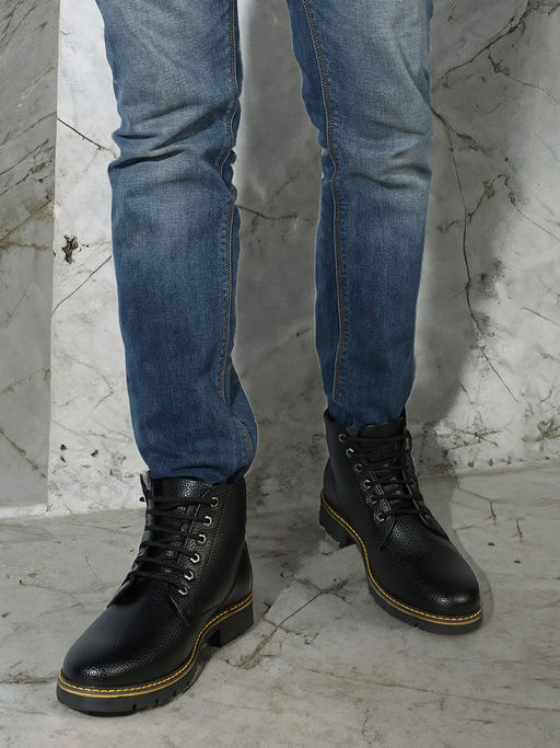 Lace Up Boots With Jeans Buy Black Standard/Wide Fit Forever