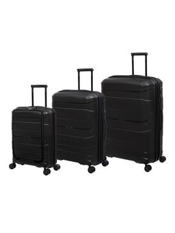 it luggage - Momentous Black Set of 3 28-24-20 Inches Expandable Hardsided TSA Luggage Trolley