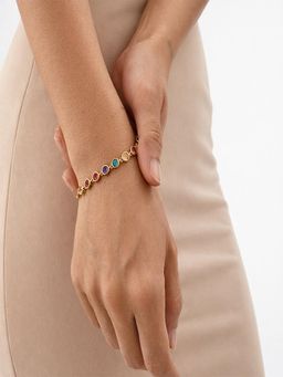 Sorele - Women 18K Gold Plated Statement Serendipity Stones Bracelet