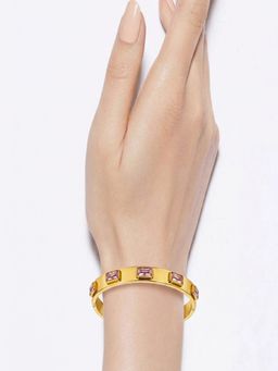 Sorele - Women 18K Gold Plated Statement Luxe Stack Gem Kada
