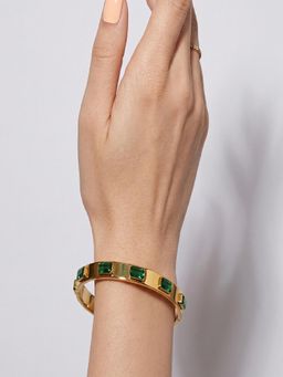 Sorele - Women 18K Gold Plated Statement Luxe Stack Gem Kada