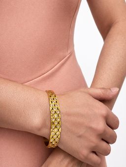Sorele - Women 18K Gold Plated Statement Celeste Crystal Kada