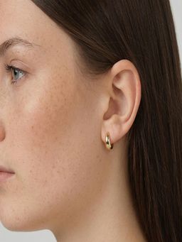 Sorele - Women 18K Gold Plated Minimalist Vero Hoop Earrings