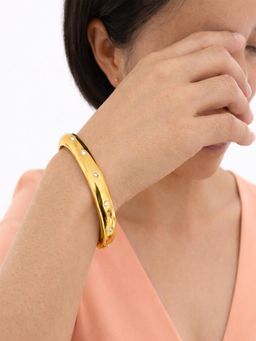 Sorele - Women 18K Gold Plated Statement Golden Drift Cuff