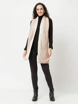 KnitStudio - Brown Solid Casual Knitted Muffler