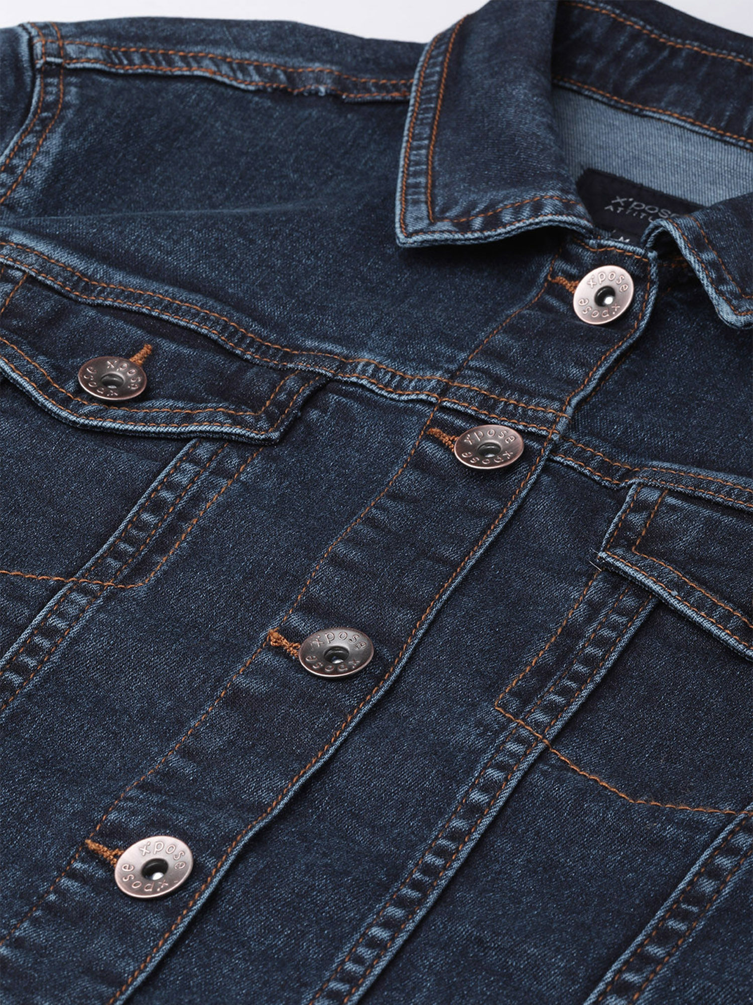 Buy Xpose Women Navy Blue Washed Denim 
