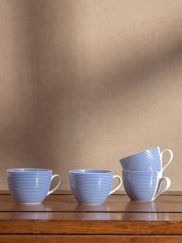 Twig & Twine - Neotric Pack of 4 Blue Tea Cups 200ml