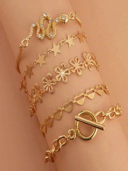 Jewels Galaxy - Jewellery For Women AD Wrap around Bracelets (Set of 5)