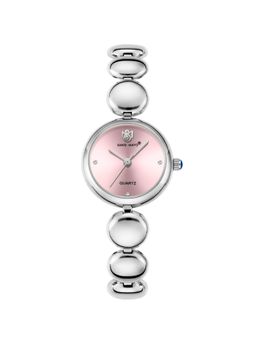 Sansi Mayo - Lyana Pink Silver Round Analog Watch (SM-L-0085-S-S-PI) (M)