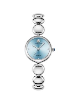 Sansi Mayo - Lyana Blue Silver Round Analog Watch (SM-L-0085-S-S-SB) (M)