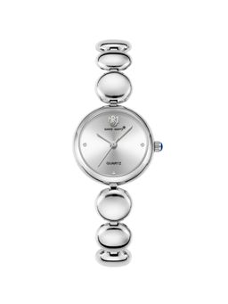 Sansi Mayo - Lyana White Silver Round Analog Watch (SM-L-0085-S-S-W) (M)