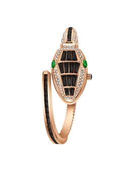 Sansi Mayo - Python White Rose Gold Oval Analog Watch (SM-L-0086-RG-RG-W-B) (M)