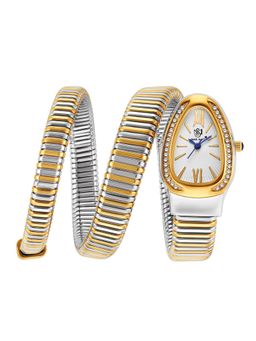 Sansi Mayo - Cobra White Multi-Color Oval Analog Watch (SM-L-0088-TTSG-SG-W) (M)