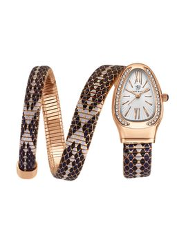 Sansi Mayo - Koil White Rose Gold Oval Analog Watch (SM-L-0090-TTRGBS-RG-W) (M)