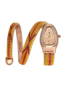 Sansi Mayo - Koil Rose Gold Rose Gold Oval Analog Watch (SM-L-0090-TTRGGRM-RG-RG) (M)