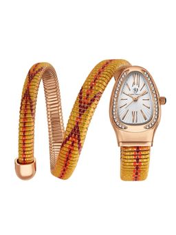 Sansi Mayo - Koil White Rose Gold Oval Analog Watch (SM-L-0090-TTRGGRM-RG-W) (M)