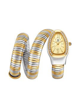 Sansi Mayo - Snake Gold Multi-Color Oval Analog Watch (SM-L-0092-TTSG-SG-G) (M)