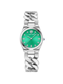 Sansi Mayo - Liora Green Silver Round Analog Watch (SM-L-311-S-S-GE) (M)