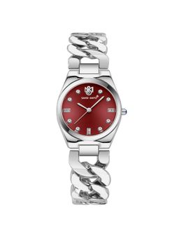 Sansi Mayo - Liora Red Silver Round Analog Watch (SM-L-311-S-S-ME) (M)