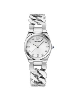 Sansi Mayo - Liora White Silver Round Analog Watch (SM-L-311-S-S-W) (M)