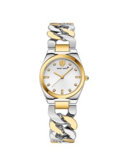 Sansi Mayo - Liora White Multi-Color Round Analog Watch (SM-L-312-TTSG-SG-W) (M)