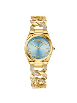 Sansi Mayo - Elora Blue Gold Round Analog Watch (SM-L-313-G-G-SB) (M)