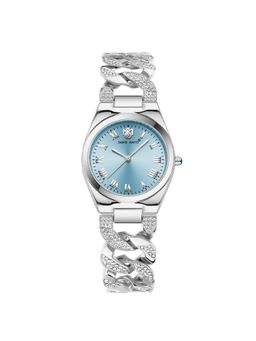 Sansi Mayo - Elora Blue Silver Round Analog Watch (SM-L-314-S-S-SB) (M)