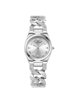 Sansi Mayo - Elora Silver Round Analog Watch (SM-L-314-S-S-W) (M)