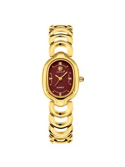 Sansi Mayo - Vetra Red Gold Oval Analog Watch (SM-L-315-G-G-ME) (M)