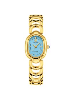 Sansi Mayo - Vetra Blue Gold Oval Analog Watch (SM-L-315-G-G-SB) (M)