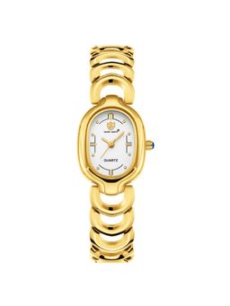 Sansi Mayo - Vetra White Gold Oval Analog Watch (SM-L-315-G-G-W) (M)