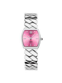Sansi Mayo - Nixie Pink Silver Square Analog Watch (SM-L-317-S-S-DP) (M)