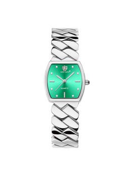 Sansi Mayo - Nixie Green Silver Square Analog Watch (SM-L-317-S-S-GE) (M)