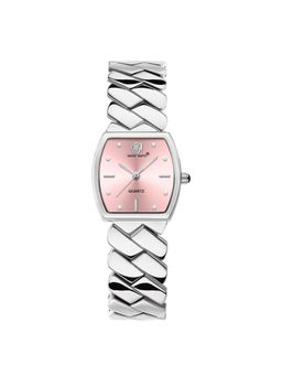 Sansi Mayo - Nixie Pink Silver Square Analog Watch (SM-L-317-S-S-LP) (M)