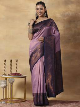 Garden VARELI - Banarasi Light Purple Art Silk with Woven Design Saree