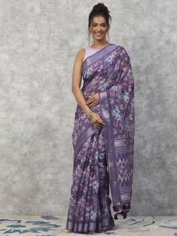 Garden VARELI - Daily Wear Art Silk with Floral Design Saree