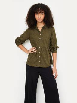 max - Kalki x Max Embroidered Olive Tunic