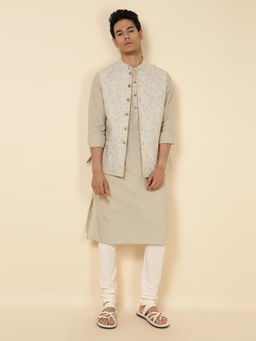 Fabindia - Beige Cotton Printed (Set of 2)