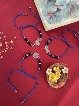 Digital Dress Room - Flower/Butterfly/Flamingo Rakhi (Set of 3)