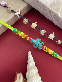 Digital Dress Room - Tortoise/Bead/Sea Shell Rakhi (Set of 2)