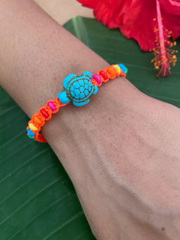 Digital Dress Room - Turtle & Multi Beads Rakhi